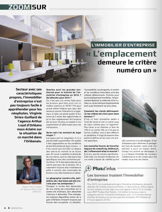 immodeal-arthurloyd-orleans-conseil-immobilier-entreprise-bureau-industrie-investissement-commerce-loiret-professionnel