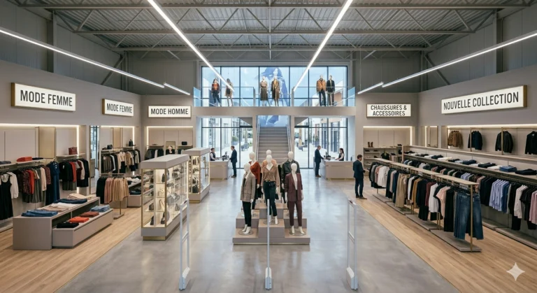 illustration d'un magasin d'une surface supérieur à 1000m2